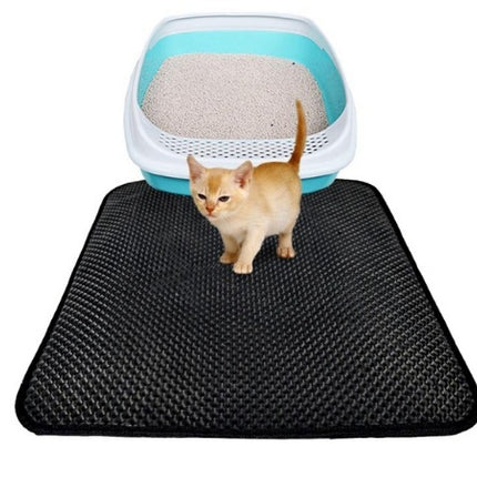 Double Layer Litter Cat Bed Pads Pet Cat Litter Mat Trapping Pets Litter Box Mat Pet Product Bed For Cats House Clean Mat